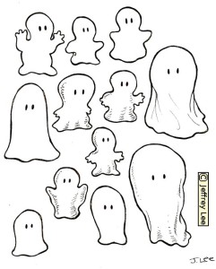 Design options for a plastic formed ghosts to appear on a pinball field via reflection...a scheme devised by John Trudeau, Gottlieb pinball designer.